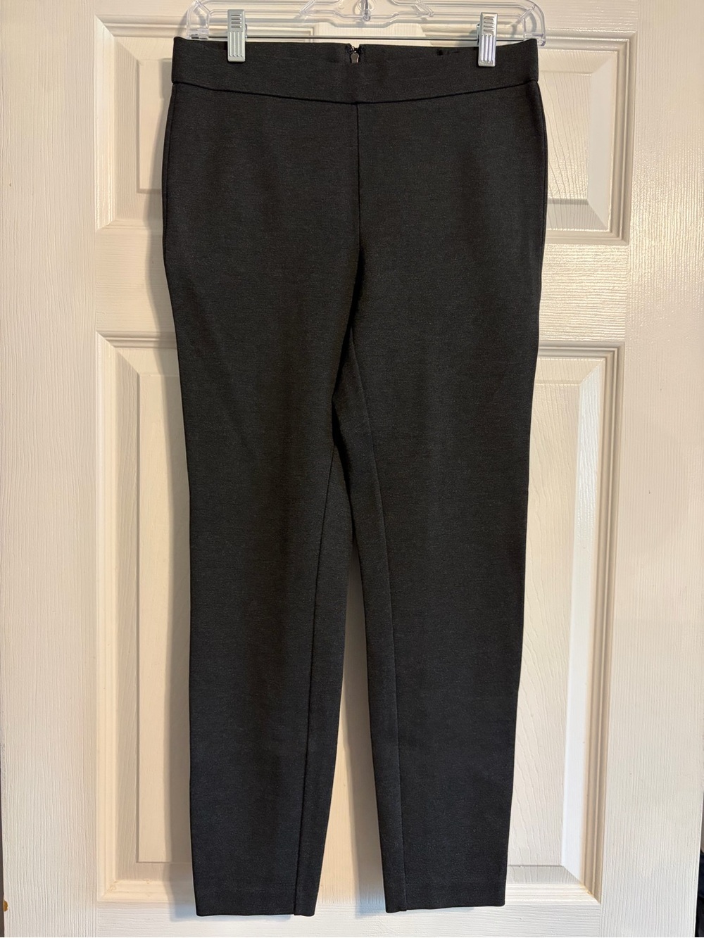 J.Crew NWT Charcoal Gray Slim Ponte Pants Petite Medium PM Back Zip